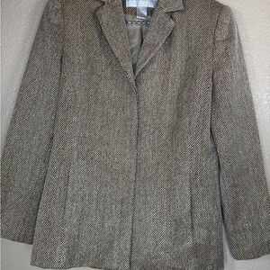 Doncaster Vintage  Brown Tweed Blazer 100% Silk